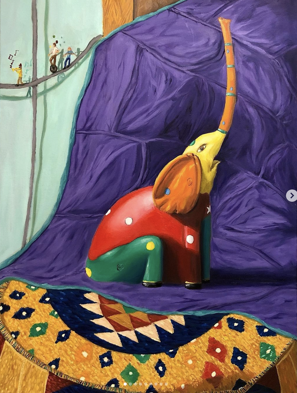 Kunstwerk van een olifantje